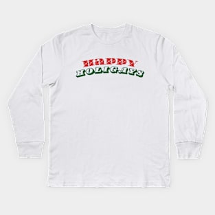 Happy Holigays fun christmas tshirt design for LGBT community Kids Long Sleeve T-Shirt